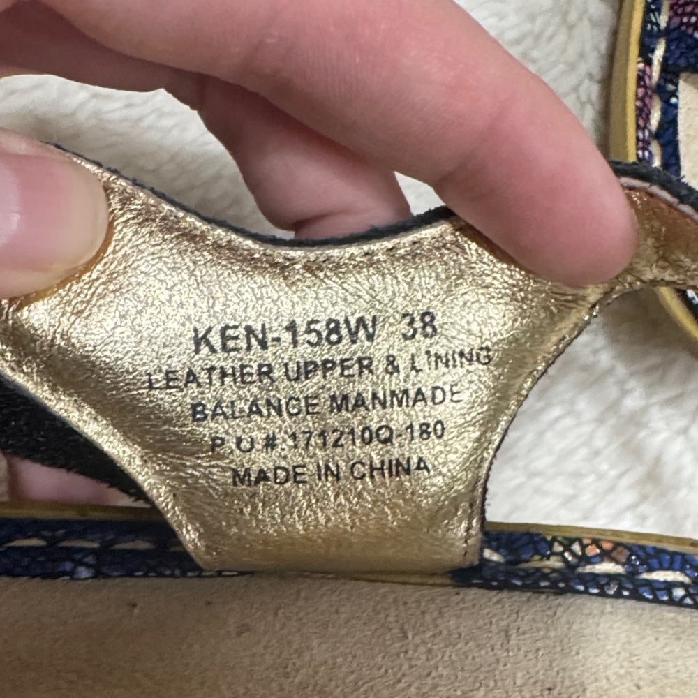 Alegria Blue Multicolor Sandals Ken-158W - Picture 2 of 7